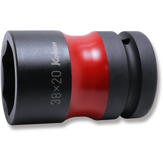 Ko-Ken PW8P-38X20 1 Sq. Dr. Rear Wheel Nut Socket 38 x 20mm Hex x Square Length 83mm Color coded