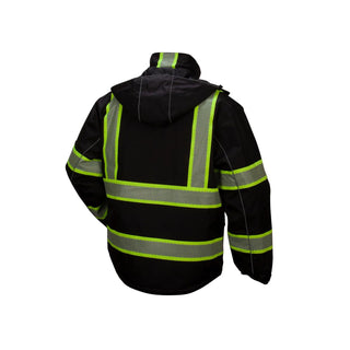 Pyramex RPB3511 ANSI Type O - Class 1 Not FR Black Reflective Parka