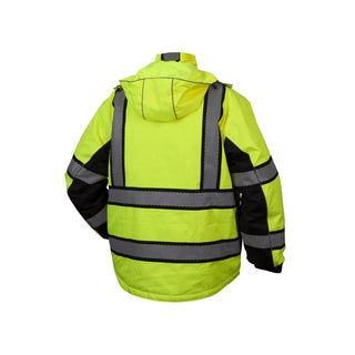 Pyramex RPB3610 Class 3 Hi-Vis Lime Multi-Layer Parka