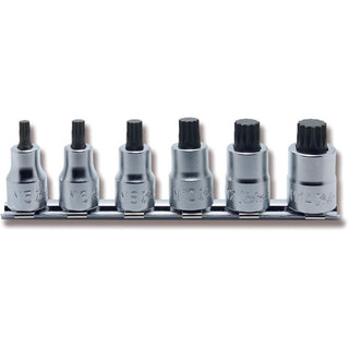 Koken RS3020/6-L38 3/8 Sq. Dr. Bit Socket set XZN M5-M14 Triple Square Length 38mm 6 pieces