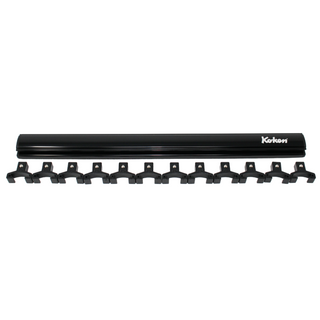 Ko-ken RSAL300-3/8X12 Magnetic Aluminum Rail 3/8"Dr. Plastic Clip 12 Pcs 300 mm