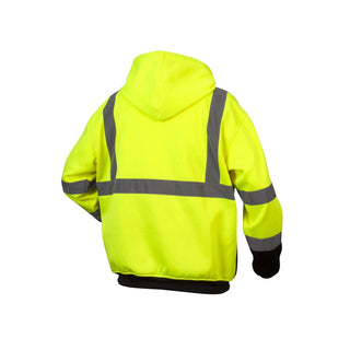 Pyramex RSZH33 Type R - Class 3 Hi-Vis Lime Premium Zipper Sweatshirt