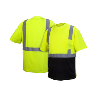 Pyramex RTS21B Type R - Class 2 Hi-Vis T-Shirt with Black Bottom