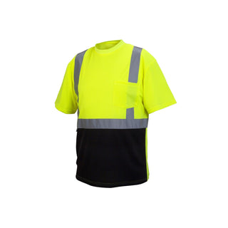 Pyramex RTS21B Type R - Class 2 Hi-Vis T-Shirt with Black Bottom