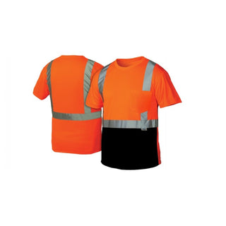 Pyramex RTS21B Type R - Class 2 Hi-Vis T-Shirt with Black Bottom