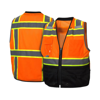 Pyramex RVZ44 Type R - Class 2 Hi-Vis Safety Vest with Black Bottom