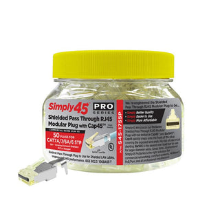 Simply45 S45-1755P  ProSeries 10G Shielded External Ground -Pass-Through RJ45