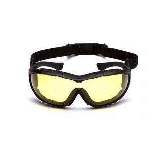 Pyramex SB10330ST V3T Amber H2X Anti-Fog Lens with Black Temples/Strap