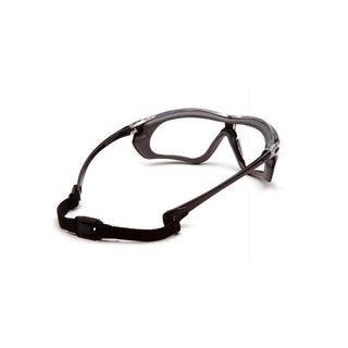 Pyramex SBG10680DT Crossovr Indoor/Outdoor Mirror Anti-Fog Lens with Black and Gray Frame Glasses Safety Glasses