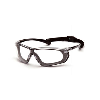 Pyramex SBG10680DT Crossovr Indoor/Outdoor Mirror Anti-Fog Lens with Black and Gray Frame Glasses Safety Glasses