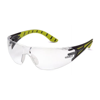 Pyramex SBGR9610S Clear Lens with Black and Green Temples