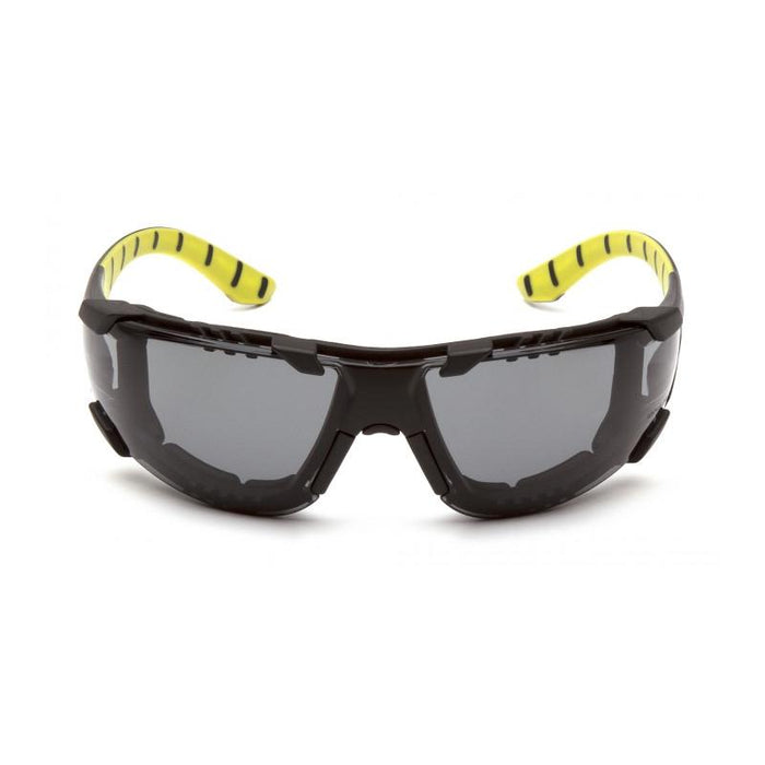 Pyramex SBGR9620STMFP Endeavor Plus - Black-Green Foam Padded Frame/Gray H2MAX Anti-Fog Lens Safety Glasses