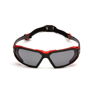 Pyramex SBR5020DT Gray H2X Anti-Fog Lens with Black/Red Frame