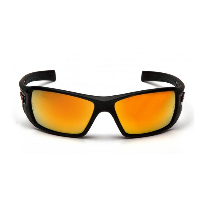 Pyramex SBRF10445D Velar Safety Glasses - Black Frame - Ice Orange Mirror Lens