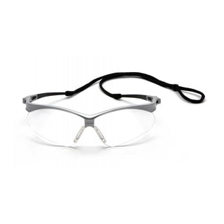 Pyramex SS6310SP Pmxtreme Clear Lens with Silver Frame and Cord