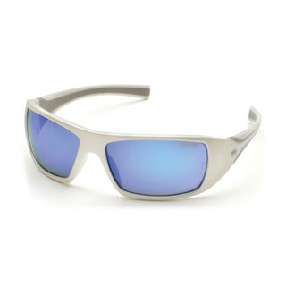 Pyramex SW5665D Goliath - White Frame/Ice Blue Mirror Lens Safety Glasses