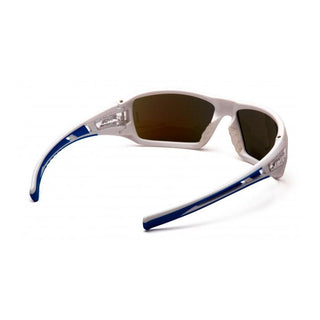 Pyramex SWBL10465D Velar Ice Blue Mirror Lens with White and Blue Frame