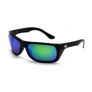 Pyramex VGSB931 Venture Gear Polarized Green Mirror with Black Frame