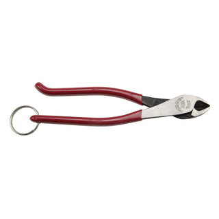 Klein Tools D248-9STT Ironworker's Diagonal-Cutting Pliers, Tether Ring, 8"