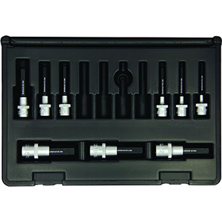 Bondhus 30299 Socket Hex Bit Tool Set with 2" Sockets, 9 Piece