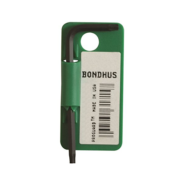 Bondhus 31705 T5 x 0.9" TORX® Tip Key L-Wrench with ProGuard Finish, Tagged and Barcoded, 5 Pack