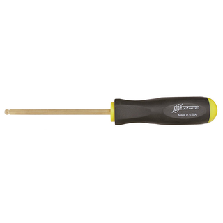 Bondhus 38603 1/16" x 2.5"  Ball End Tip Hex Screwdriver with GoldGuard Finish, 2 Piece