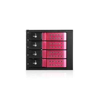 iStarUSA BPN-DE340SS-RED  Trayless 3x 5.25" to 4x 3.5" SAS SATA 6 Gbps HDD Hot-swap Rack