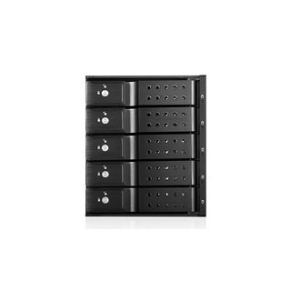 iStarUSA BPN-DE350SS-BLACK  Trayless 3x 5.25" to 5x 3.5" SAS SATA 6 Gbps HDD Hot-swap Rack