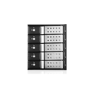 iStarUSA BPN-DE350SS-SILVER  Trayless 3x 5.25" to 5x 3.5" SAS SATA 6 Gbps HDD Hot-swap Rack