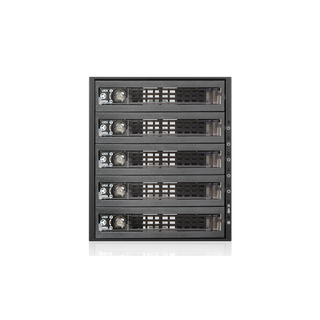 iStarUSA BPU-350SATA-KL  3x 5.25" to 5x 3.5" 2.5" SAS SATA 6 Gbps HDD SSD Hot-swap Rack with Key Lock