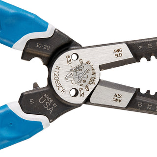 Klein Tools K12065CR Wire Cutter and Crimper Tool for Wire Cutting, Stripping, Crimping and Twisting  (8-18 AWG Solid)