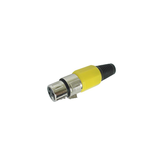 Velleman CA100Y 3-Pin XLR Jack, Nickel-Plated - Yellow