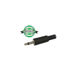 Velleman CA110 1/8" MONO PLUG WITH STRAIN RELIEF, BLACK