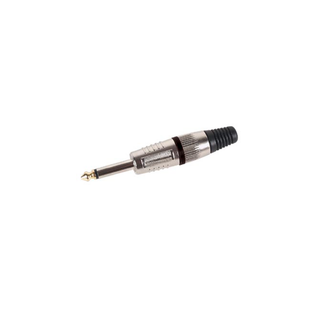 Velleman CA120B 1/4" Professional Mono Plug with Golden Tip, Black