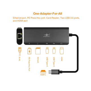 Vantec CB-CU300MDSH USB-C 5-in-1 Multi-Port Adapter