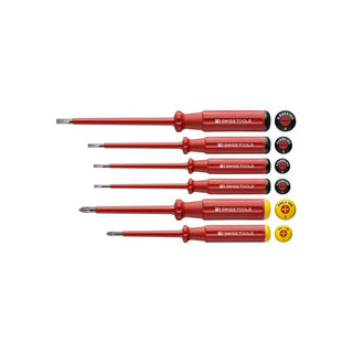 PB Swiss Tools PB 5542 Classic VDE Insulated Screwdriver Set, Slim, 6pcs