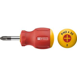 PB Swiss Tools PB 8195.2-35 SwissGrip Stubby Screwdrivers 6 mm