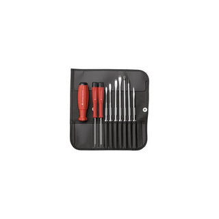 PB Swiss Tools PB 8215.ind SwissGrip Interchangeable Blade Screwdriver Set, w/ Roll-Up Case, 10 Pieces