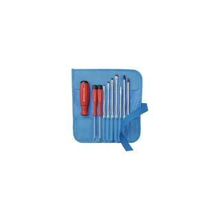 PB Swiss Tools PB 8218.TU CBB SwissGrip Screwdriver Set With Interchangeable Blades, Slotted, Phillips, 10 Piece