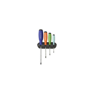 PB Swiss Tools PB 8242.RB CBB Rainbow SwissGrip Screwdriver Set, Phillips, 4 pcs w/ Wall Mount