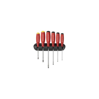 PB Swiss Tools PB 8244.CBB SwissGrip Screwdriver Set, Slotted & Phillips, 6 pcs w/ Wall Mount