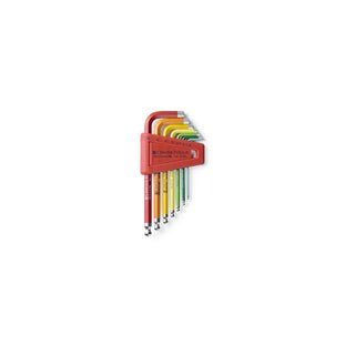 PB Swiss Tools PB 212.H-5 RB Hex Key Set Ballpoint Metric Rainbow 1.5-5mm 6-Piece