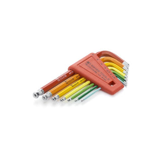 PB Swiss Tools PB 212.H-5 RB Hex Key Set Ballpoint Metric Rainbow 1.5-5mm 6-Piece