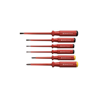 PB Swiss Tools PB 5542 Classic VDE Insulated Screwdriver Set, Slim, 6pcs