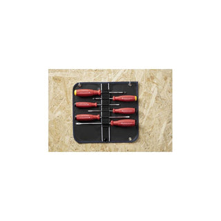 PB Swiss PB 8560.SU GY Screwdriver Set Slotted/Phillips in Roll-Up Case SwissGrip 6-Piece