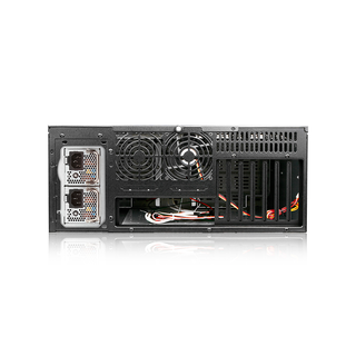 iStarUSA D-406-50R8PD2 4U Compact Stylish Rackmount Chassis with 500W Redundant Power Supply