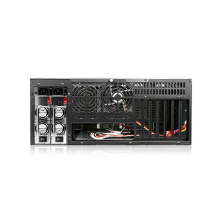 iStarUSA D-406-55R8P 4U Compact Stylish Rackmount Chassis with 550W Redundant Power Supply