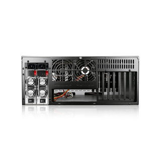 iStarUSA D-407L-55R8P 4U High Performance Rackmount Chassis with 550W Redundant Power Supply