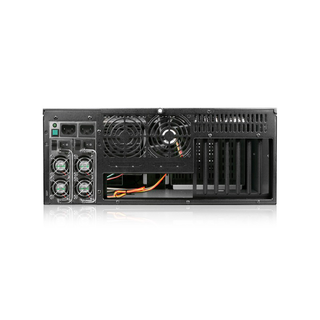 iStarUSA D-407P-50R8A 4U Compact Stylish Rackmount Chassis with 500W Redundant Power Supply