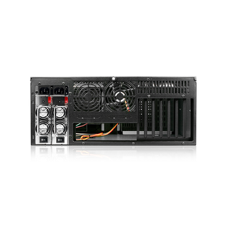 iStarUSA D-407P-55R8P 4U Compact Stylish Rackmount Chassis with 550W Redundant Power Supply